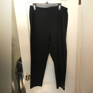 Women's Black Stretch Pants by Roaman's Size 2X